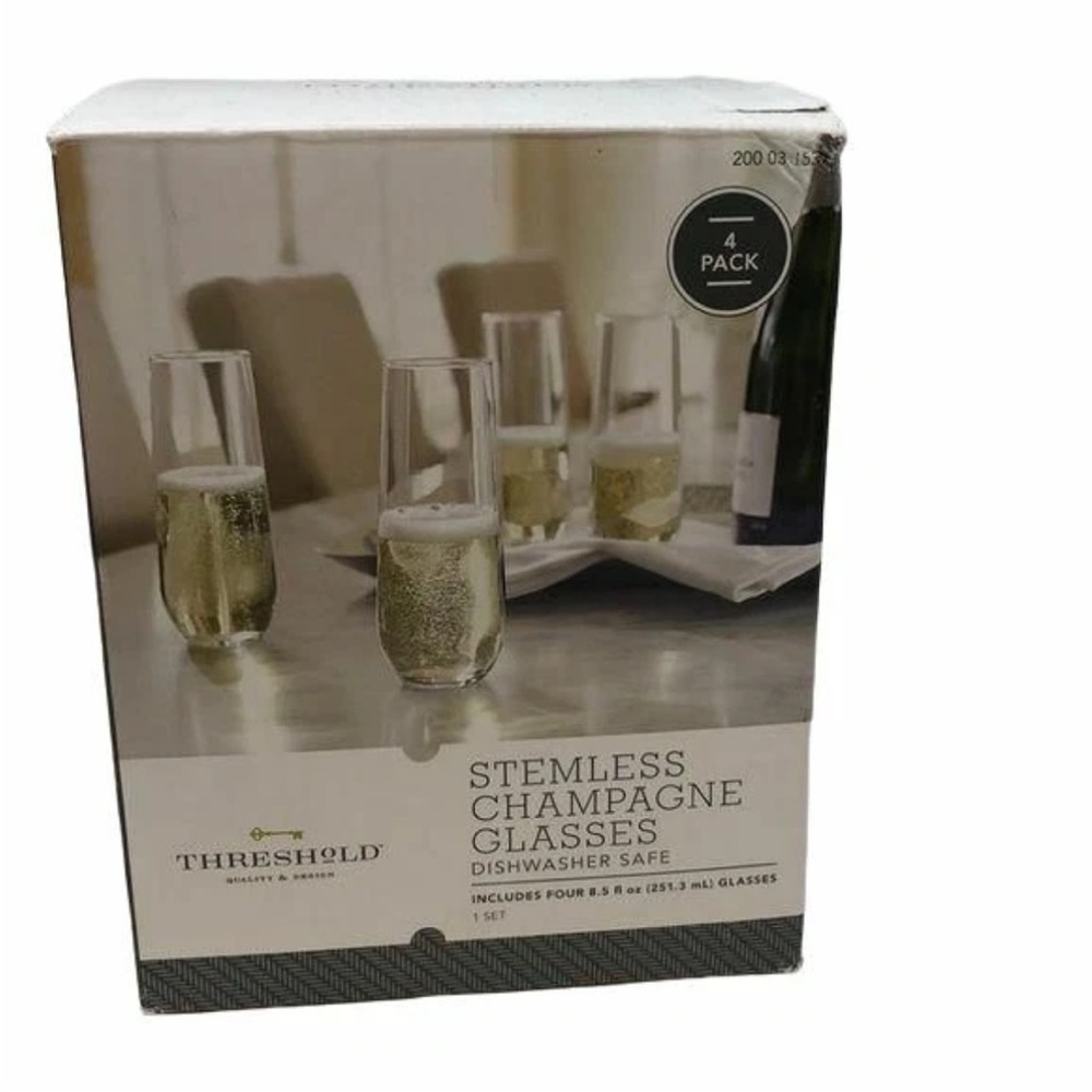 Threshold Stemless Champagne Glasses Set